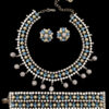 Rare Hobé Demi-Parure, featuring Faux Pearls, Milk White and Light Blue Rhinestones.